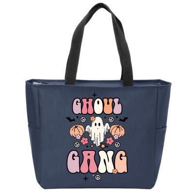 Halloween Day Ghoul Gang Ghost Retro Halloween Zip Tote Bag