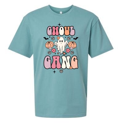 Halloween Day Ghoul Gang Ghost Retro Halloween Sueded Cloud Jersey T-Shirt