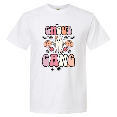 Halloween Day Ghoul Gang Ghost Retro Halloween Garment-Dyed Heavyweight T-Shirt