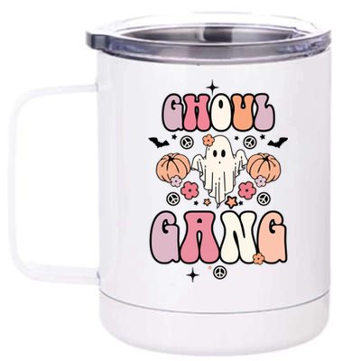 Halloween Day Ghoul Gang Ghost Retro Halloween 12 oz Stainless Steel Tumbler Cup