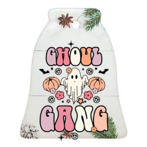 Halloween Day Ghoul Gang Ghost Retro Halloween Ceramic Bell Ornament