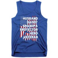 Husband Daddy Grandpa Protector Hero Veteran Cute Gift Tank Top