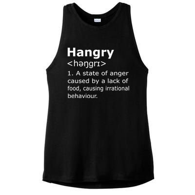 Hangry Definition Gift Ladies PosiCharge Tri-Blend Wicking Tank