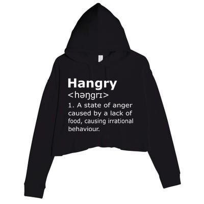 Hangry Definition Gift Crop Fleece Hoodie