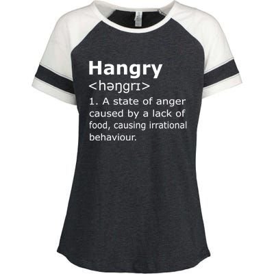 Hangry Definition Gift Enza Ladies Jersey Colorblock Tee