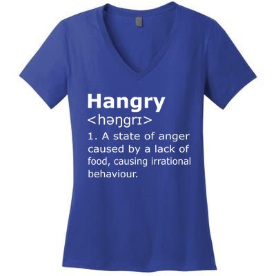 Hangry Definition Gift Women's V-Neck T-Shirt