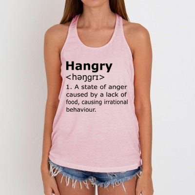 Hangry Definition Gift Women's Knotted Racerback Tank