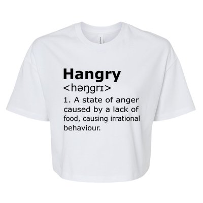 Hangry Definition Gift Bella+Canvas Jersey Crop Tee