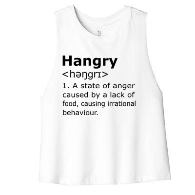 Hangry Definition Gift Women's Racerback Cropped Tank