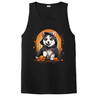 Husky Dog Ghost Funny Halloween Pumpkin For Dog Lovers Gift PosiCharge Competitor Tank