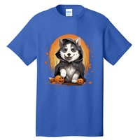 Husky Dog Ghost Funny Halloween Pumpkin For Dog Lovers Gift Tall T-Shirt