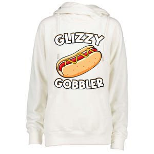 Hot Dog Glizzy Gobbler Number One Glizzy Gladiator Womens Funnel Neck Pullover Hood