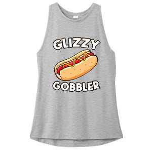 Hot Dog Glizzy Gobbler Number One Glizzy Gladiator Ladies PosiCharge Tri-Blend Wicking Tank