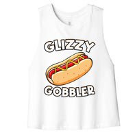 Hot Dog Glizzy Gobbler Number One Glizzy Gladiator Women's Racerback Cropped Tank