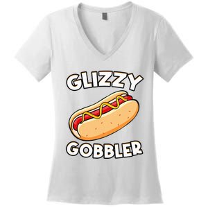 Hot Dog Glizzy Gobbler Number One Glizzy Gladiator Women's V-Neck T-Shirt