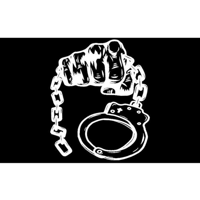 Hand Drawn Handcuff Fist Bumper Sticker