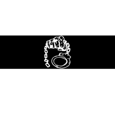 Hand Drawn Handcuff Fist Bumper Sticker