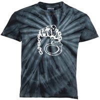 Hand Drawn Handcuff Fist Kids Tie-Dye T-Shirt