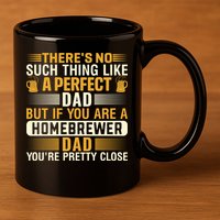 Homebrewer Dad Homebrewing Beer Brewing Fathers Day Gift 11oz C Handle Ceramic Mug