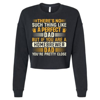 Homebrewer Dad Homebrewing Beer Brewing Fathers Day Gift Cropped Pullover Crew