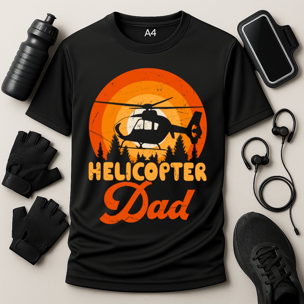 Helicopter Dad Cooling Performance Crew T-Shirt