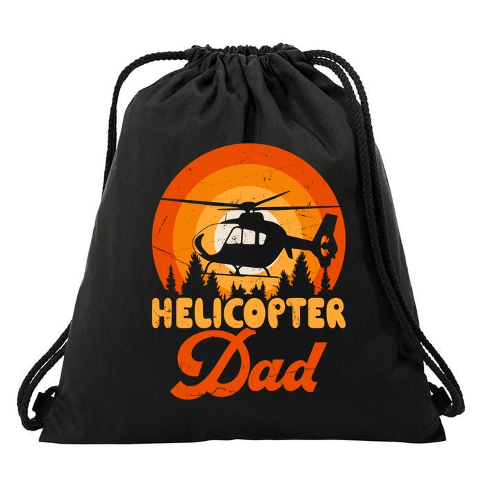 Helicopter Dad Drawstring Bag