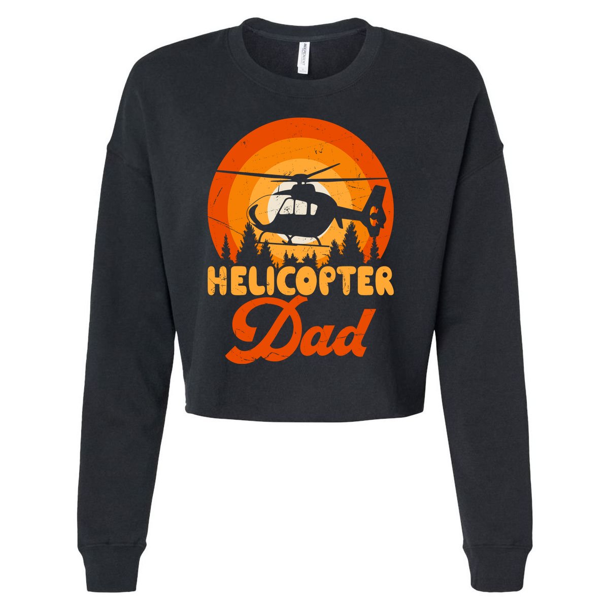 Helicopter Dad Cropped Pullover Crew