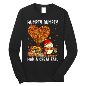 H.umpty D.umpty Had A Great Fall Thanksgiving Autumn Halloween Long Sleeve Shirt