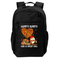 H.umpty D.umpty Had A Great Fall Thanksgiving Autumn Halloween Backpack