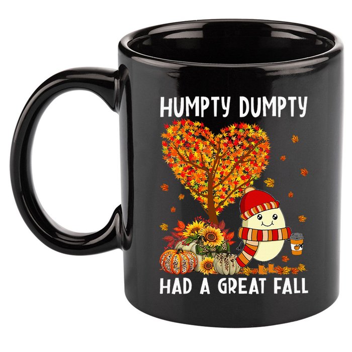 H.umpty D.umpty Had A Great Fall Thanksgiving Autumn Halloween 11oz C Handle Ceramic Mug