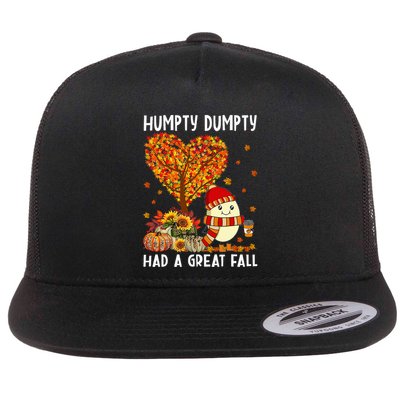 H.umpty D.umpty Had A Great Fall Thanksgiving Autumn Halloween Flatbill Hat