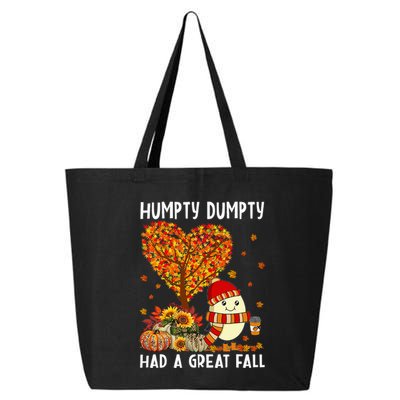 H.umpty D.umpty Had A Great Fall Thanksgiving Autumn Halloween 25L Jumbo Tote