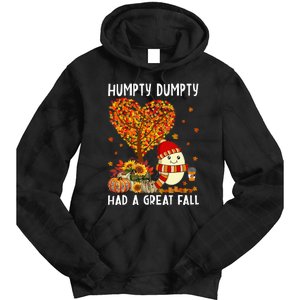 H.umpty D.umpty Had A Great Fall Thanksgiving Autumn Halloween Tie Dye Hoodie