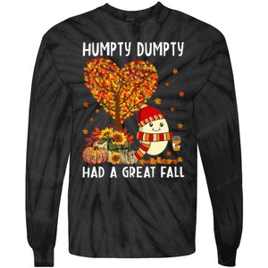 H.umpty D.umpty Had A Great Fall Thanksgiving Autumn Halloween Tie-Dye Long Sleeve Shirt