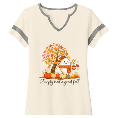 H.U.M.P.T.Y. .D.U.M.P.T.Y Had A Great Fall Thanksgiving Autumn Ladies Halftime Notch Neck Tee