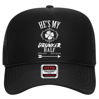 Hes My Drunker Half St Patricks Day Matching Couple Trucker Hat