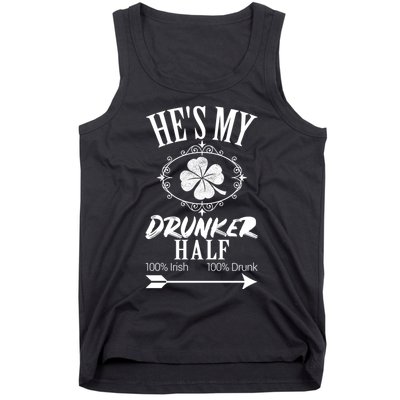 Hes My Drunker Half St Patricks Day Matching Couple Tank Top