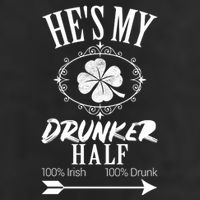 Hes My Drunker Half St Patricks Day Matching Couple Golf Towel