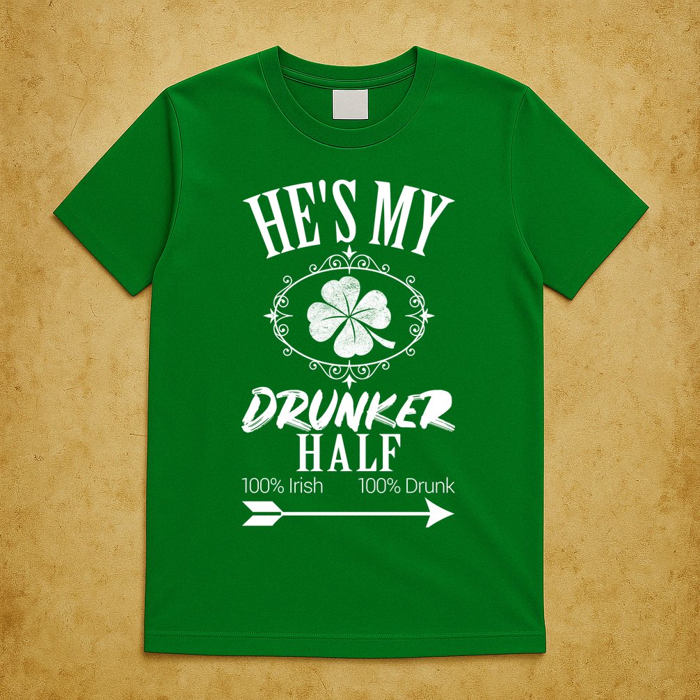 Hes My Drunker Half St Patricks Day Matching Couple T-Shirt
