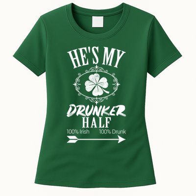 Hes My Drunker Half St Patricks Day Matching Couple Womens T-Shirt