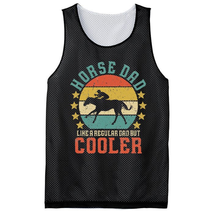 Horse Dad Horseback Riding FatherS Day Gift Mesh Reversible Basketball Jersey Tank