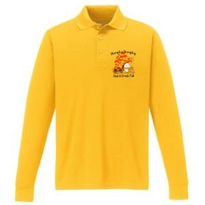 H.Umpty D.Umpty Had A Great Fall Thanksgiving Autumn Performance Long Sleeve Polo