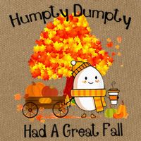 H.Umpty D.Umpty Had A Great Fall Thanksgiving Autumn Cotton Canvas Backpack