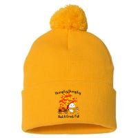 H.Umpty D.Umpty Had A Great Fall Thanksgiving Autumn Pom Pom 12in Knit Beanie