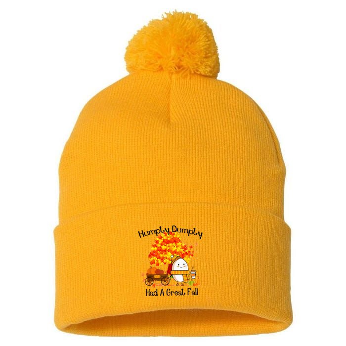 H.Umpty D.Umpty Had A Great Fall Thanksgiving Autumn Pom Pom 12in Knit Beanie