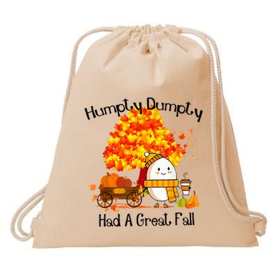 H.Umpty D.Umpty Had A Great Fall Thanksgiving Autumn Drawstring Bag