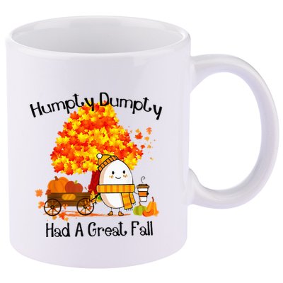 H.Umpty D.Umpty Had A Great Fall Thanksgiving Autumn 11oz C Handle Ceramic Mug