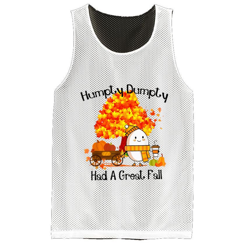 H.Umpty D.Umpty Had A Great Fall Thanksgiving Autumn Mesh Reversible Basketball Jersey Tank