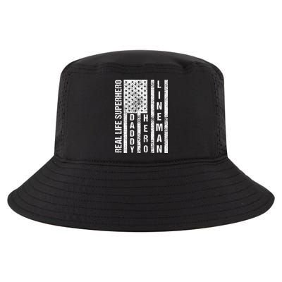 Husband Daddy Hero Lineman Father Day Gift Cool Comfort Performance Bucket Hat