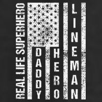 Husband Daddy Hero Lineman Father Day Gift 7 Panel Mesh Trucker Snapback Hat